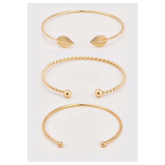 Jewelry - Gold Cuff Bracelet Trio
